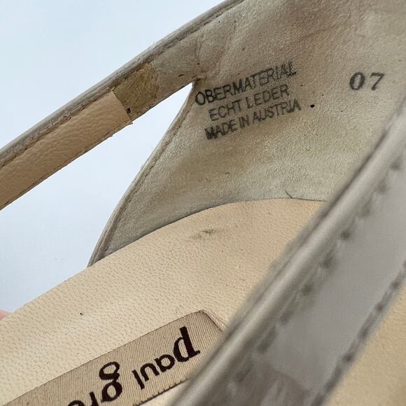 Paul Green Mara Kitten Heel Pump Women US 8 UK 5.5 Taupe Patent Leather MaryJane - Picture 12 of 15